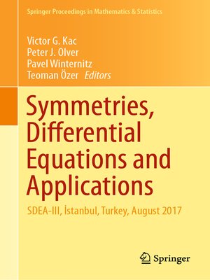 cover image of Symmetries, Differential Equations and Applications